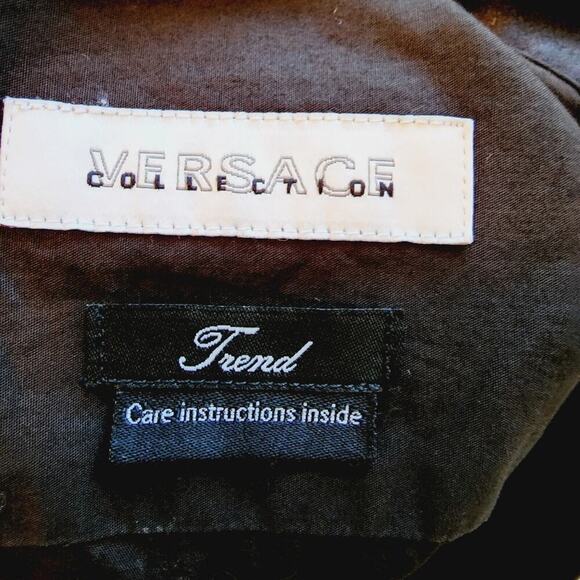 VERSACE COLLECTION TREND BLACK SEQUIN ACCENT SIZE 42(10) - Picture 6 of 8